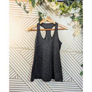 Lululemon Cool Racerback Black Petal Camo Printed Black Deep Coal Tank 6?